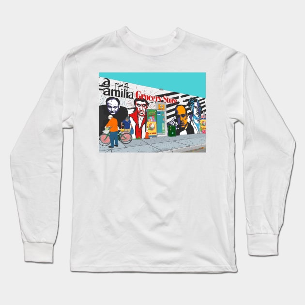 A Shop in Miami Wynwood Long Sleeve T-Shirt by lamaisondulapino